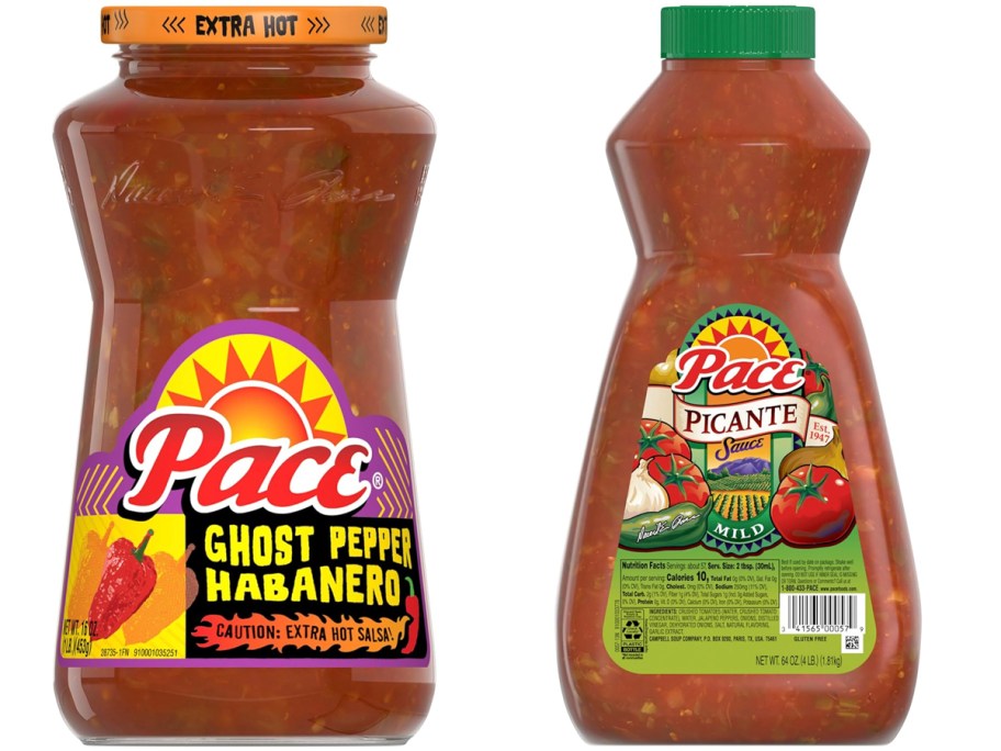 pace salsa jar and bottle