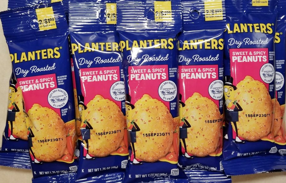 Planters Sweet & Spicy Peanuts 18-Count Only $4 Shipped on Amazon | Just 24¢ Each!