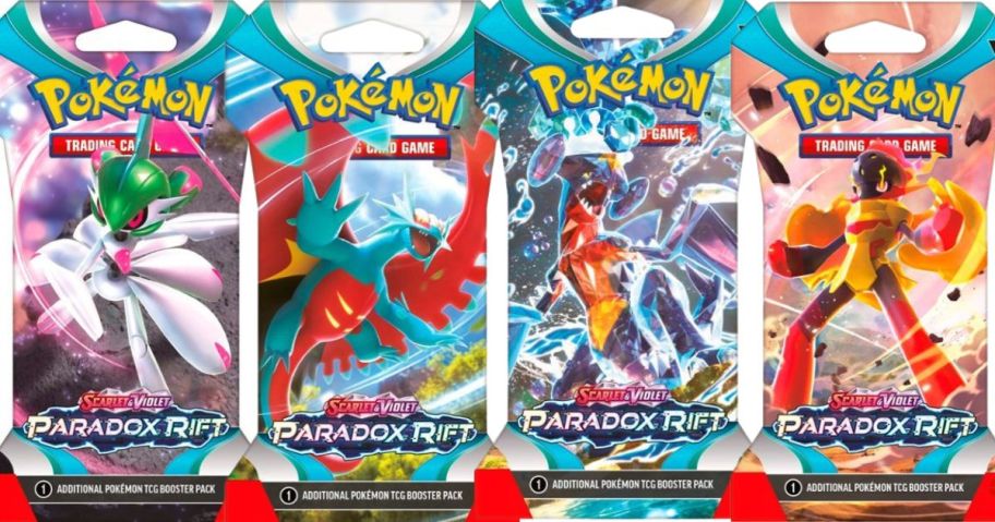 Pokemon Trading Card Game: Scarlet & Violet - Paradox Rift Sleeved Booster stock images