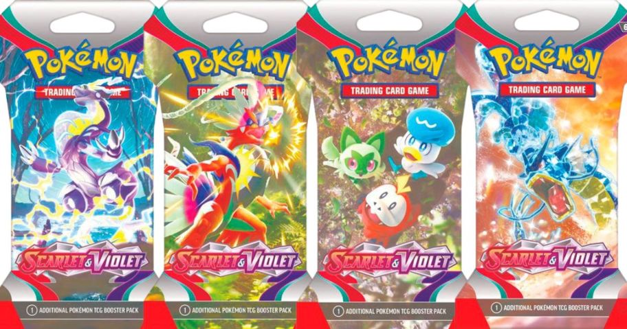 Pokemon Trading Card Game: Scarlet & Violet Sleeved Booster stock images