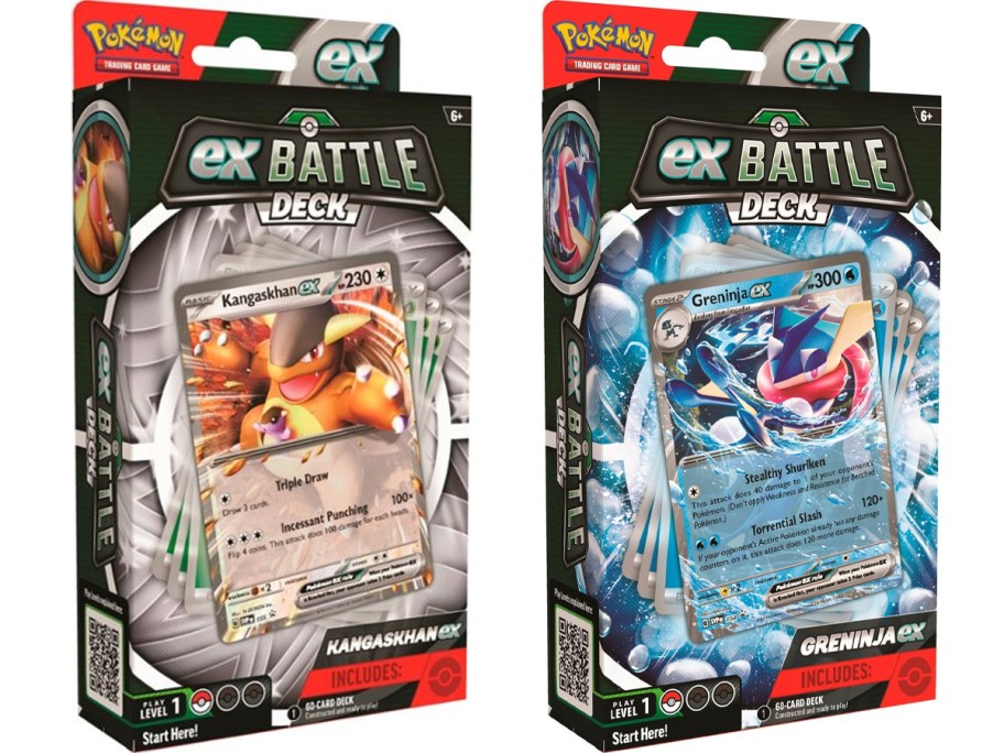 two pokemon ex battle deck boxes 