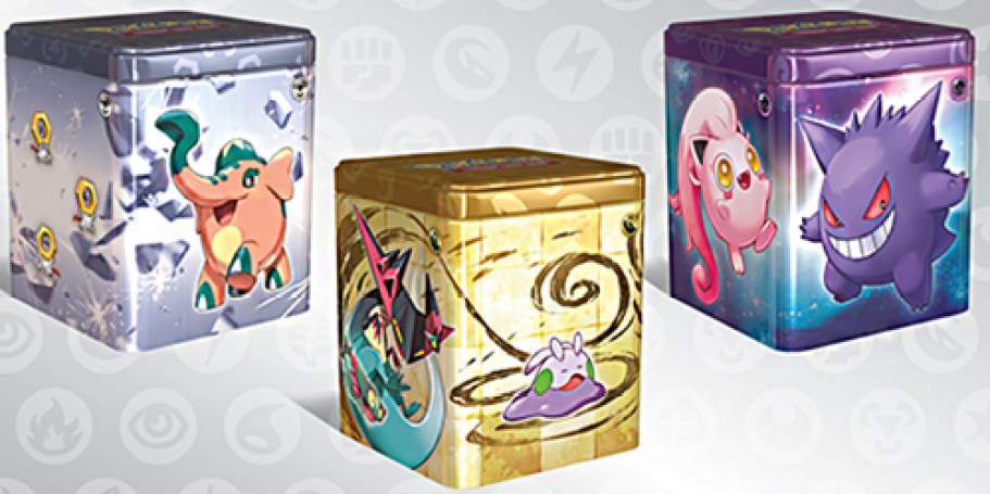 Pokémon Trading Cards Stacking Tin with 3 Booster Packs $9.99 Shipped on BestBuy.com (Reg. $15)