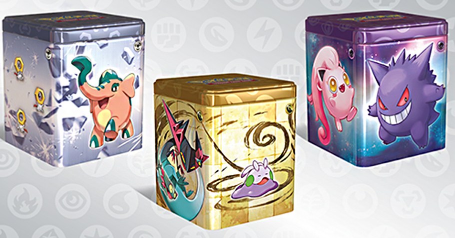 Pokémon Trading Cards Stacking Tin with 3 Booster Packs $9.99 Shipped on BestBuy.com (Reg. $15)