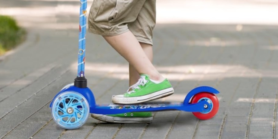 Kids Light-Up Scooters Just $18.99 Shipped on Kohls.com (Reg. $30) | Sonic, Barbie, & Bluey