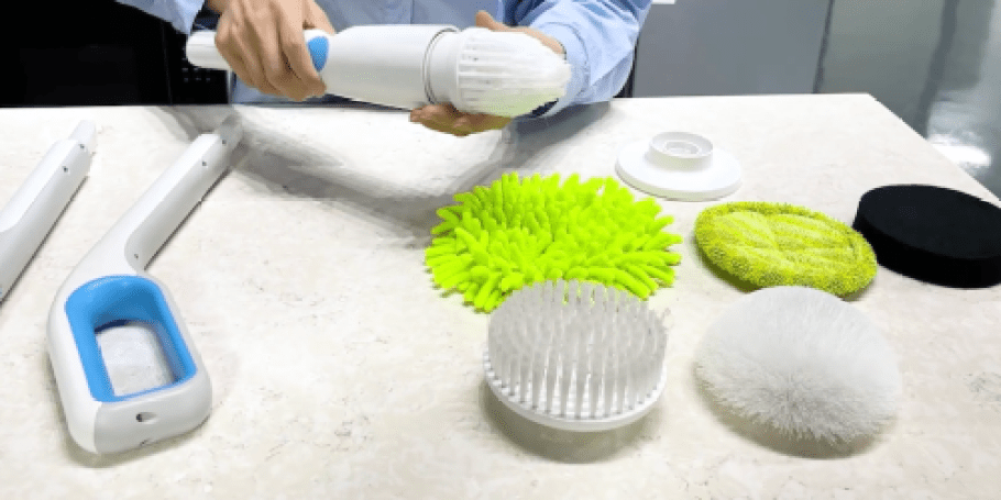 Cordless Electric Spin Scrubber w/ EIGHT Brush Heads Only $23.39 Shipped on Amazon