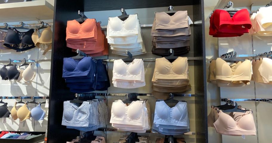 soma bras on display in store