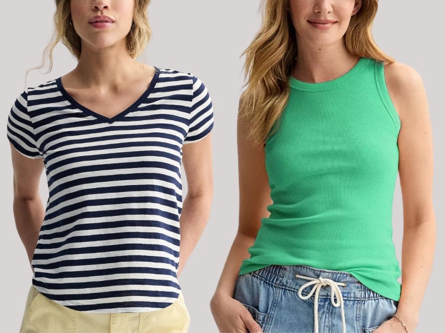 two women in sonoma goods tops