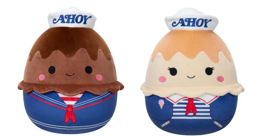 Squishmallows 10" Stranger Things Ahoy Chocolate and Butterscotch Ice Cream Plush stock images