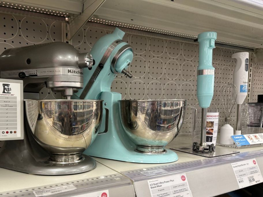 kitchenaid products on shelf in store