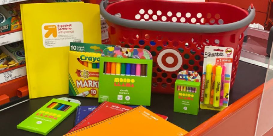 Target School Supplies from 15¢ | Save on Sticky Notes, Folders, Notebooks, Markers, & More!