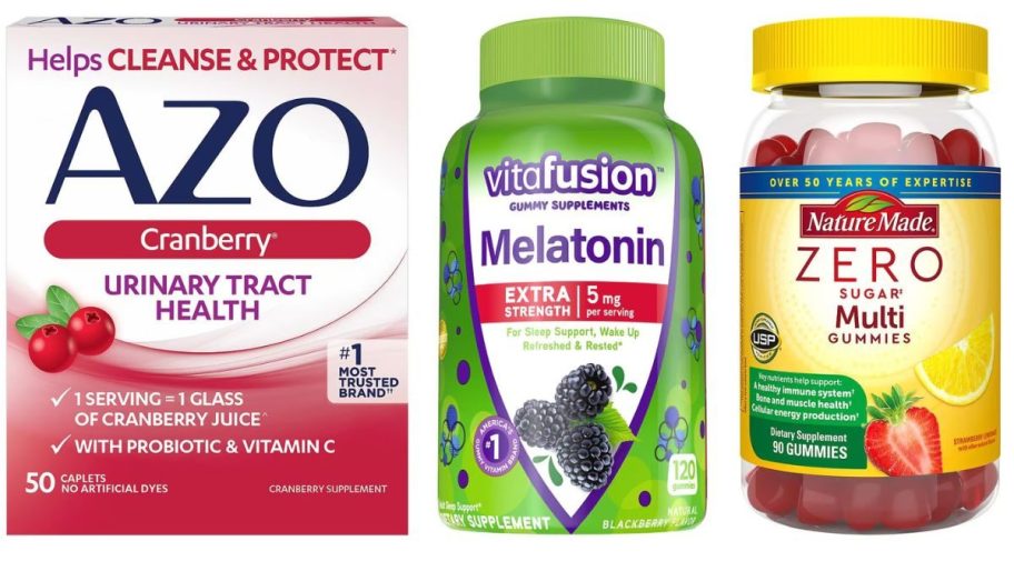 walgreens health deal items on whitebackground