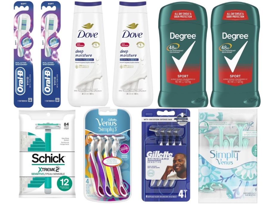 walgreens personal care deal items on whitebackground