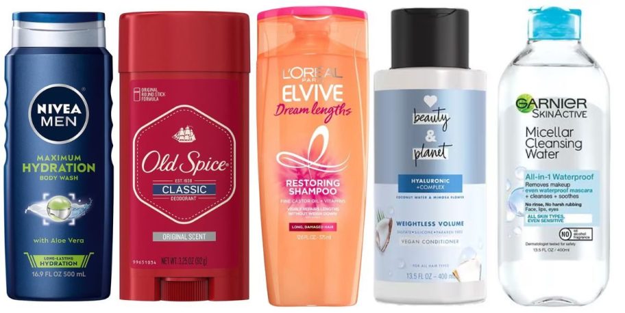 walgreens personal care products on white background