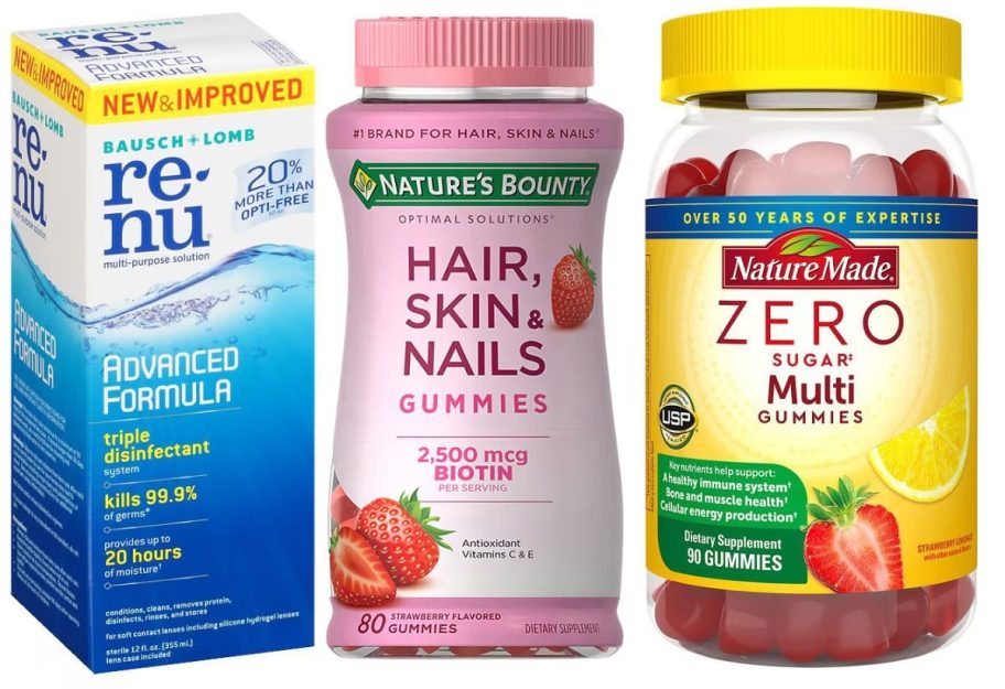 walgreens health products on white background