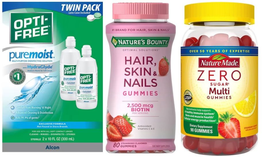 walgreens vitamins care deal items on white background