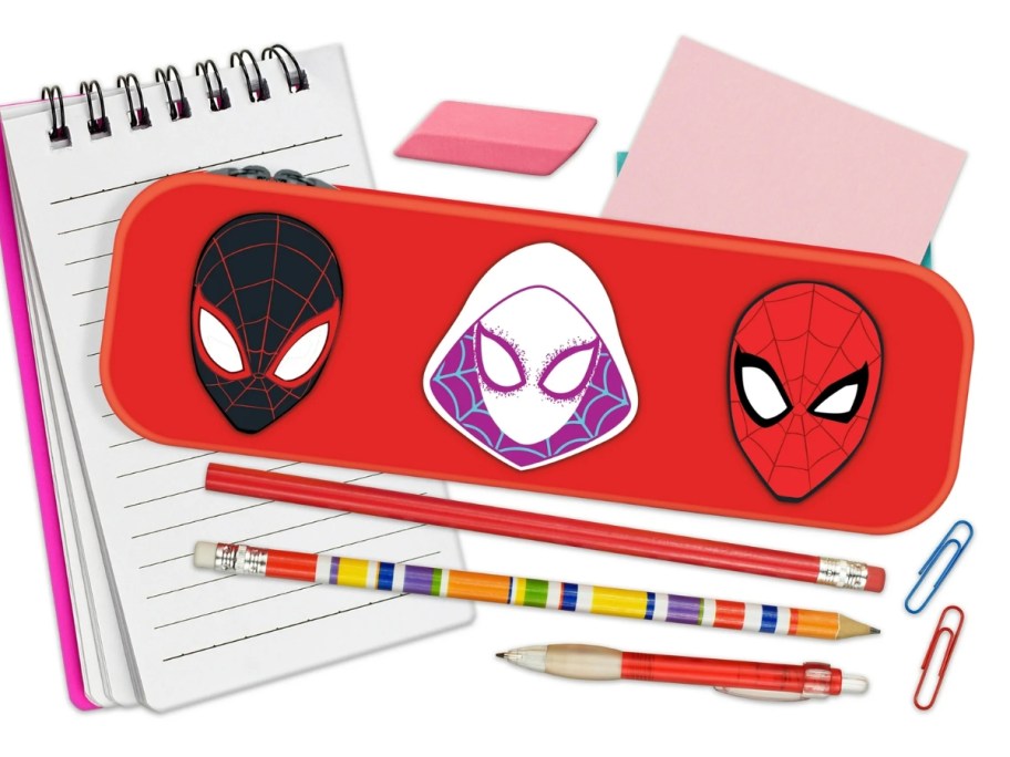 Spiderman pencil case with school supplies