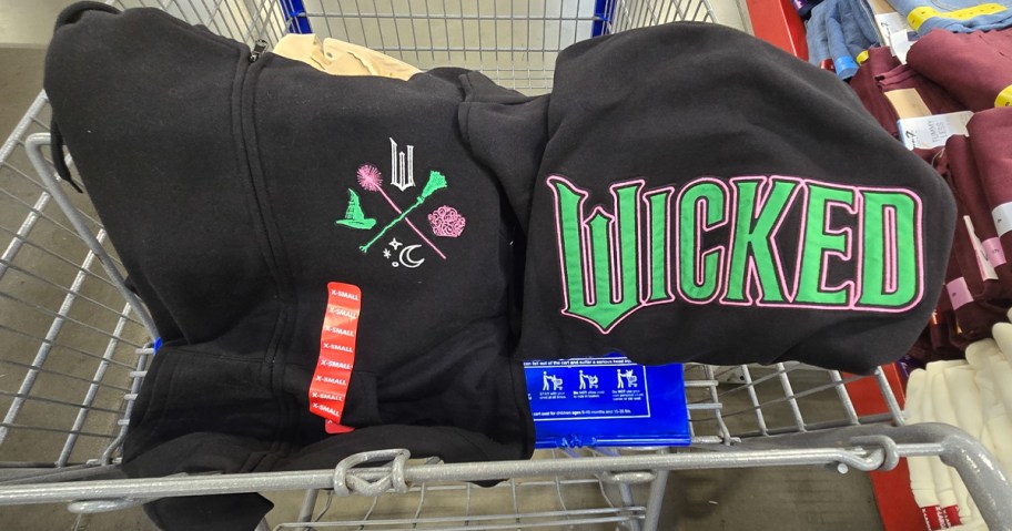 wicked hoodies in shopping cart