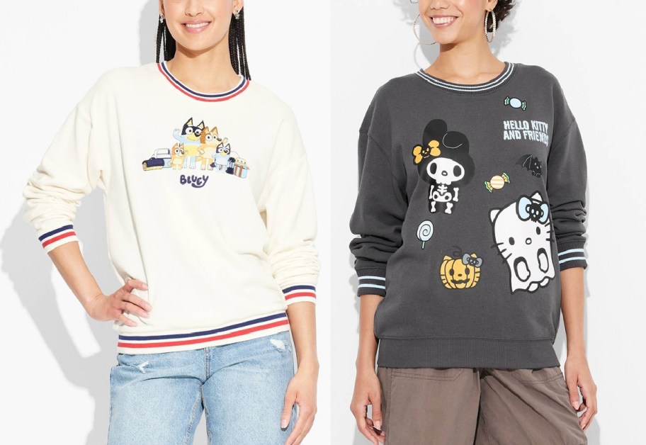 women wearing Target bluey and hello kitty halloween