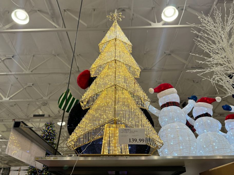 Twinkle led tree in a box on display in a costco store