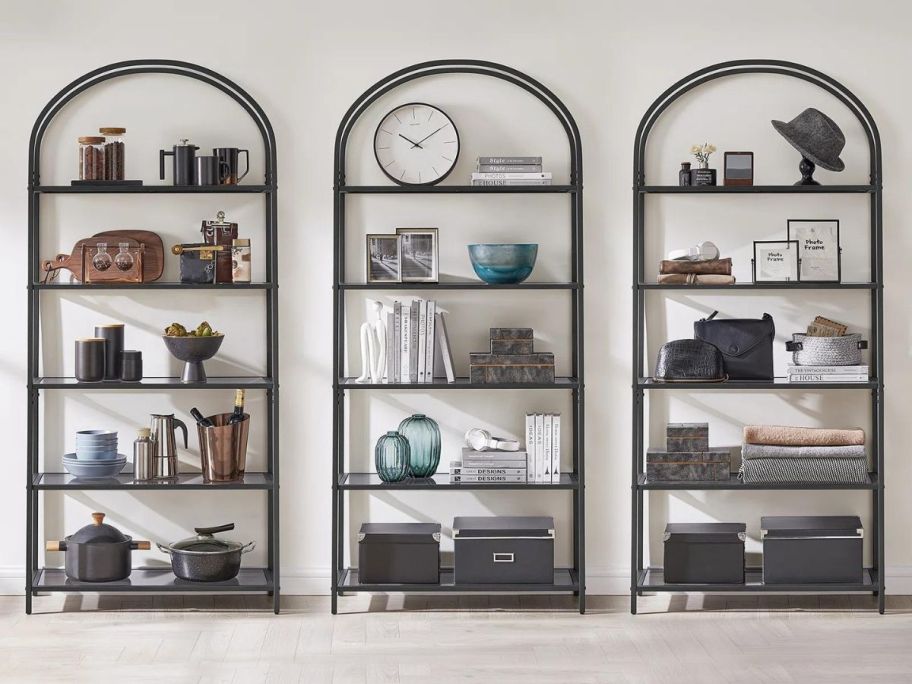 3 Adrianne Etagere Bookcases