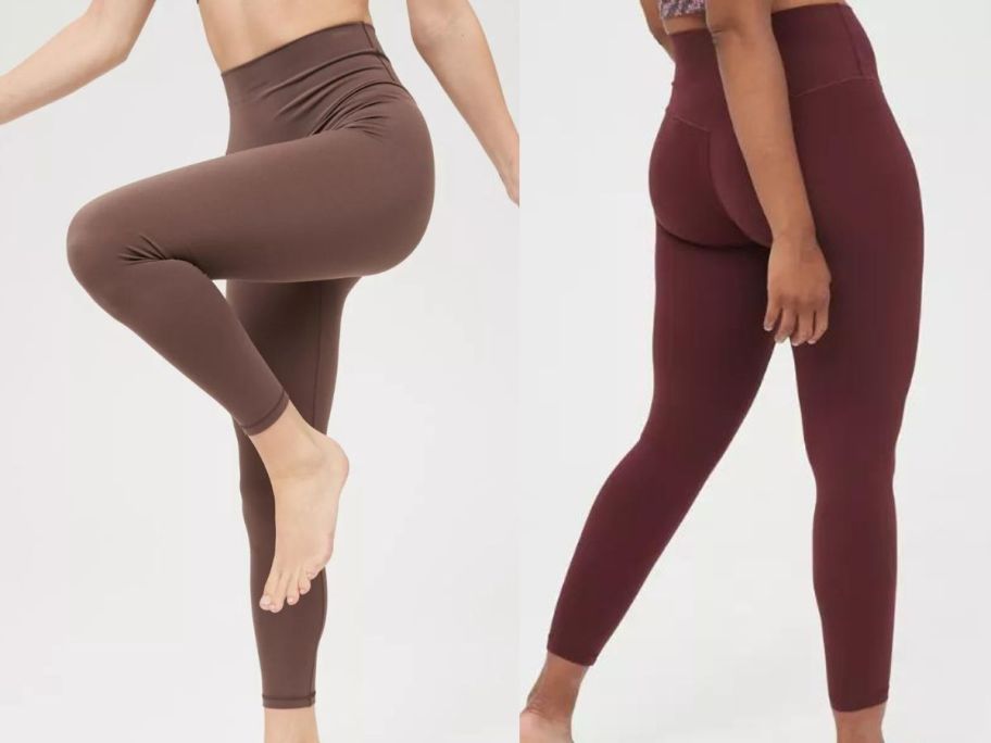 2 women wearing Erie leggings