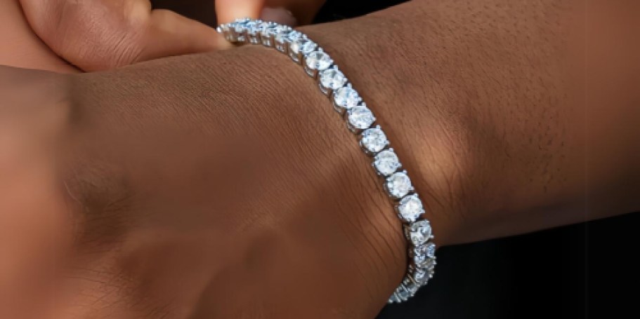 White Gold Diamond Tennis Bracelet Just $13.99 on Amazon