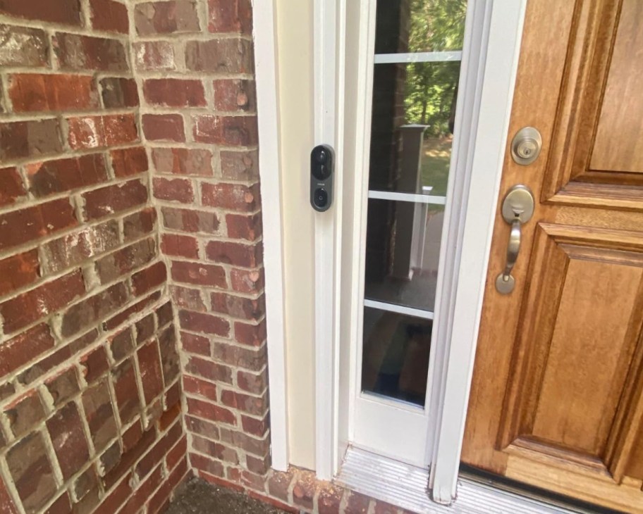 front door with video doorbell