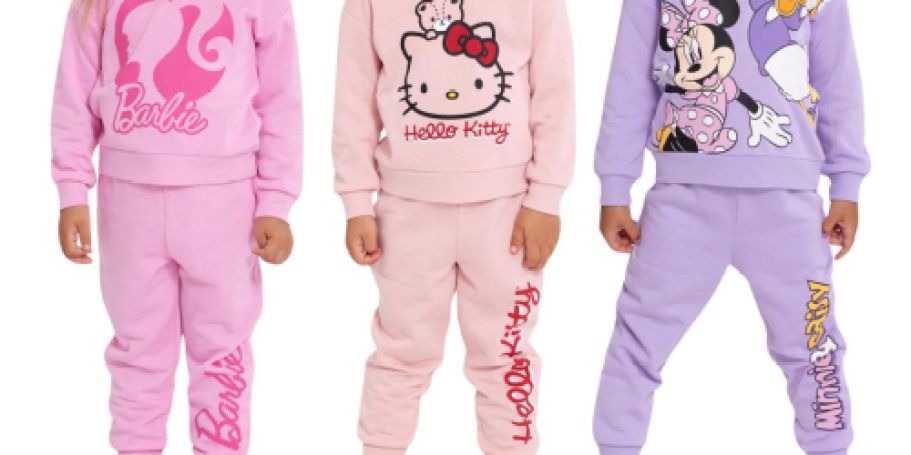 Toddler Character 2-Piece Jogger Sets Only $15.98 on Walmart.com | Barbie, Hello Kitty, & More