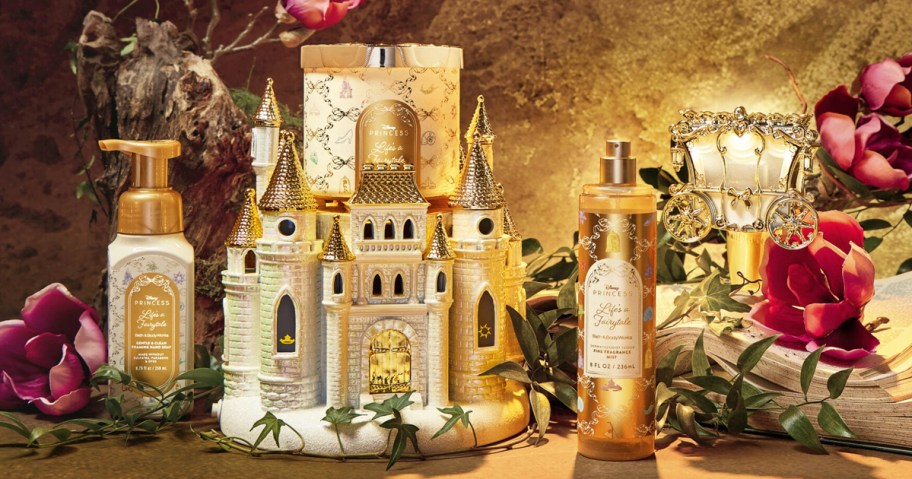 bath & body works disney princess collection near flowers