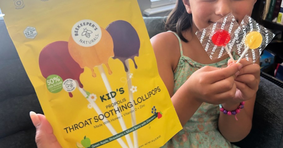 Beekeeper’s Naturals Kids Lollipops Only $6 Shipped on Amazon | Soothes Throats & Boosts Immunity