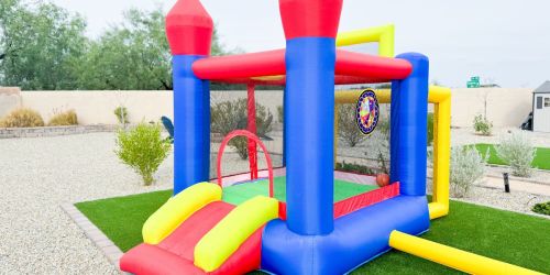 7-in-1 Inflatable Bounce House Castle Only $107.99 Shipped on Amazon (Reg. $180) | Ball Pit, THREE Basketball Hoops & More!