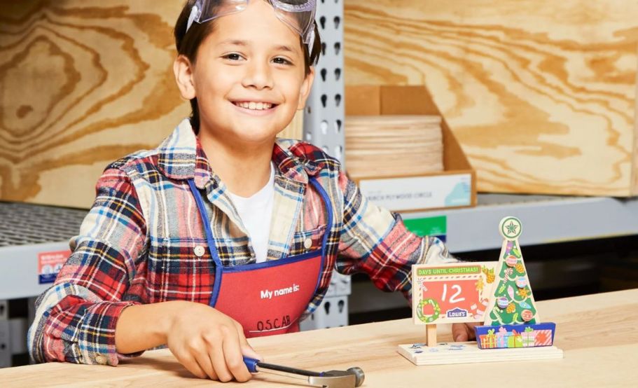 Register NOW for Lowe’s Kids Workshop to Make FREE Holiday Countdown on 11/16