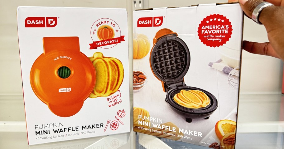 Dash Pumpkin Mini Waffle Maker Only $6.99 on Amazon (Reg. $15)