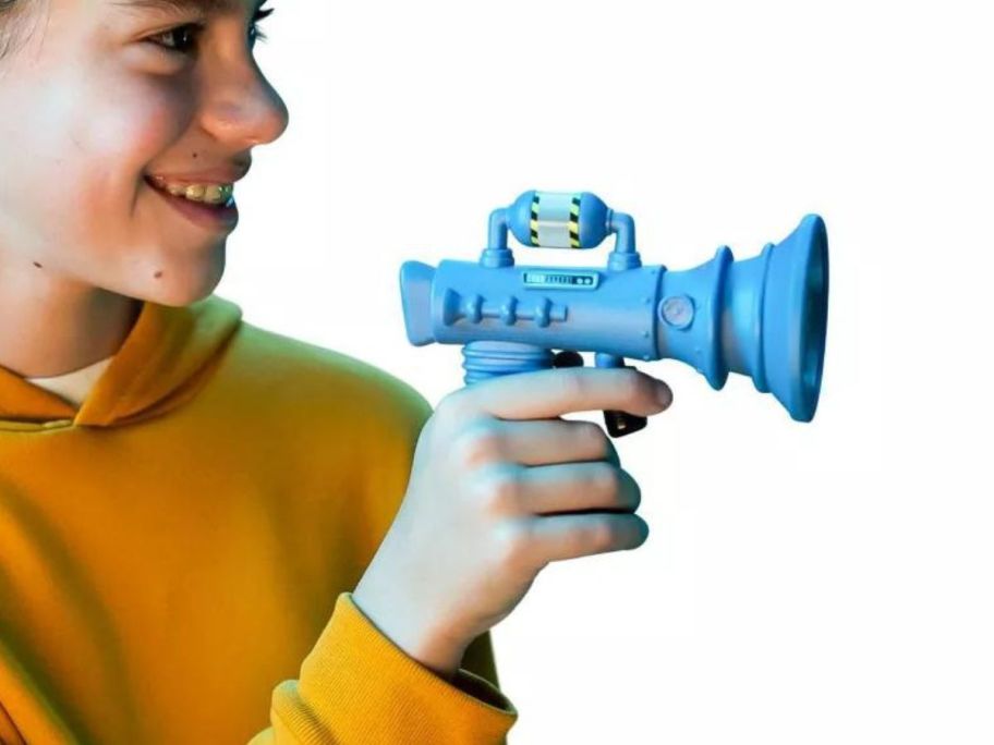 bot holding Despicable Me 4 Mini Fart Blaster Toy