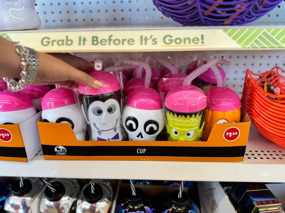 Dollar Tree Halloween Monster Plastic Tumblers