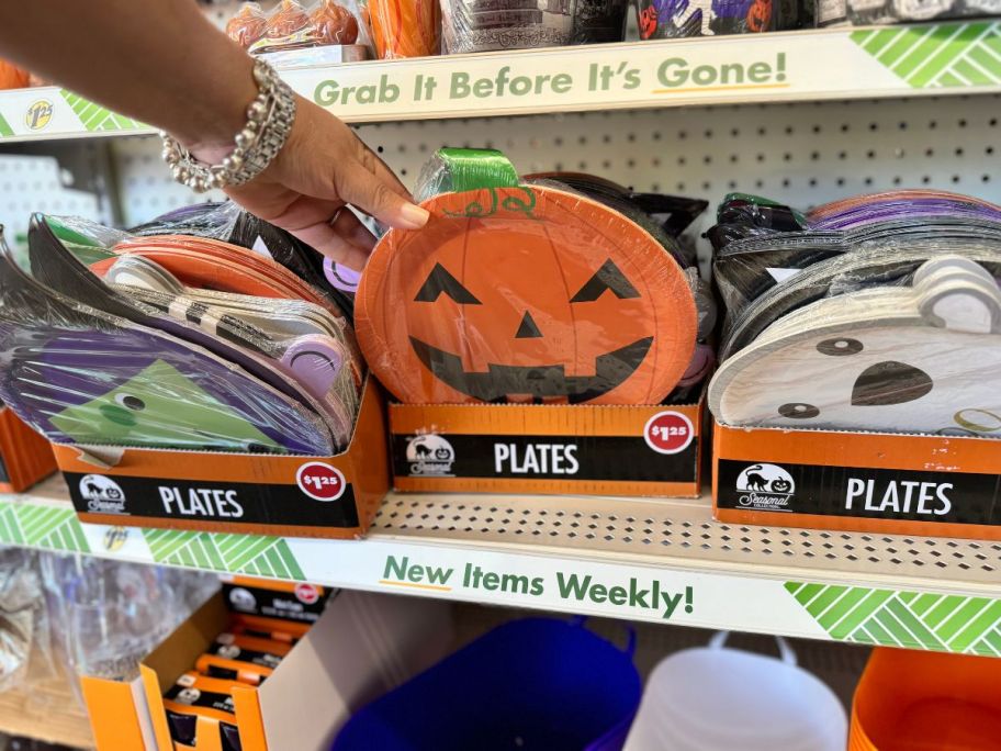 Dollar Tree Halloween Pumpkin Plates