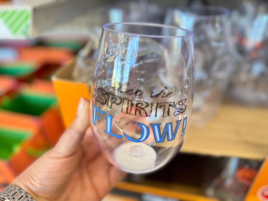 Dollar Tree Halloween Stemless Wine Glass