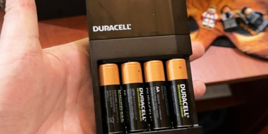 Duracell Rechargeable Batteries AND Charger from $14.99 Shipped w/ Prime (Lasts for 10 Years!)