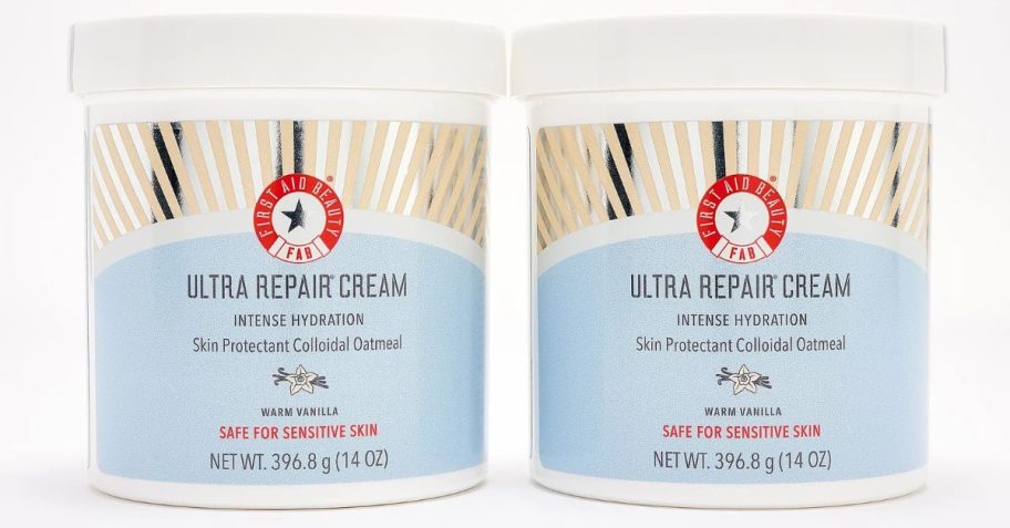 First Aid Beauty Ultra Repair Cream Mega Size 14oz Duo stock image