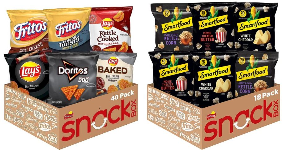 two 40 count frito lay variety snack packs