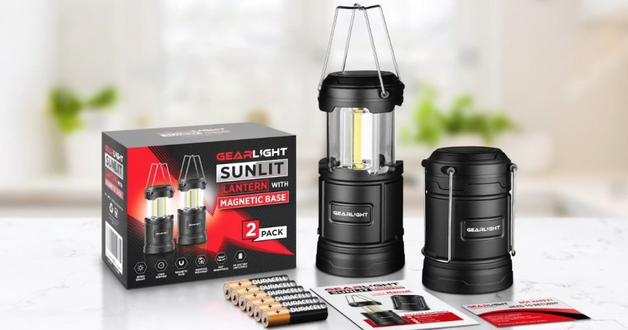 GearLight-Camping-Lantern-2-Pack-w-Batteries-1 فانوس التخييم 2 حزمة فقط 17.98 دولارًا على أمازون |  رائعة لانقطاع التيار الكهربائي وحالات الطوارئ