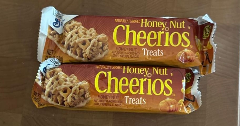 General Mills Honey Nut Cheerios Breakfast Bars on table