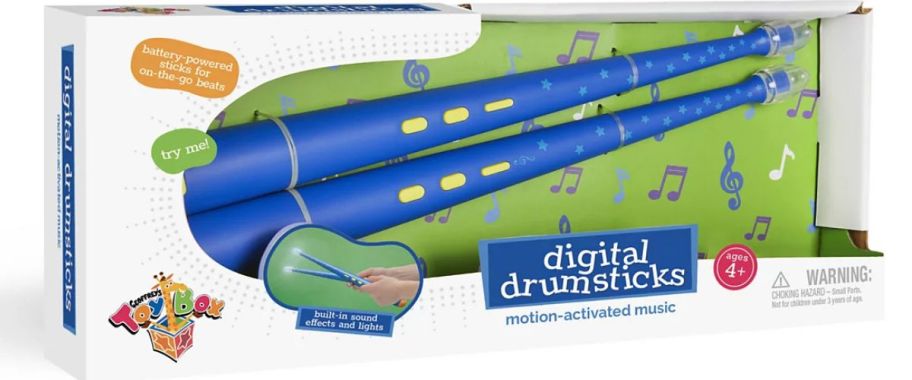 Geoffrey's Toy Box Digital Drumsticks with Motion-Activated Music