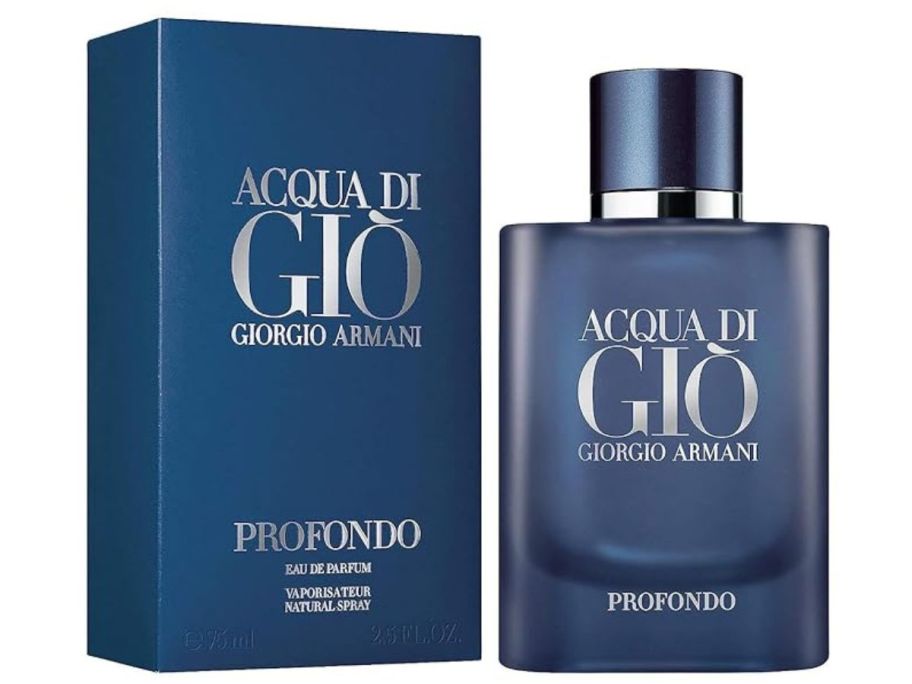 Giorgio-Armani-Acqua-Di-Gio-Profondo-for-Men-Eau-De-Parfum-Spray-2.5-Ounces بيع العطور على أمازون |  تم شحن Giorgio Armani Acqua Di Gio بسعر 51.84 دولارًا أمريكيًا فقط (95 دولارًا أمريكيًا) + المزيد!