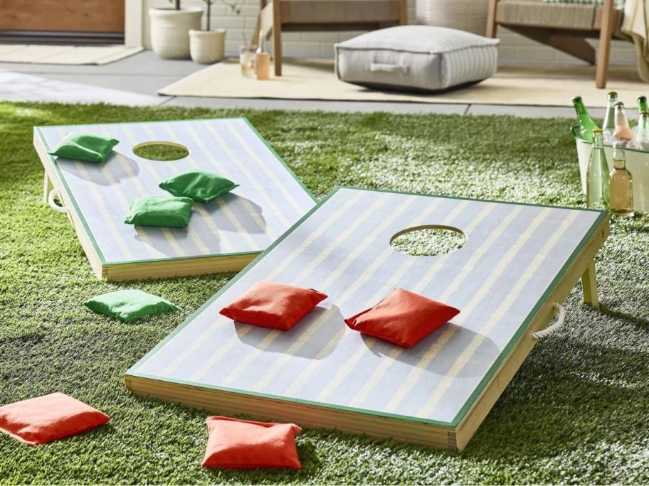 Hearth & Hand with Magnolia Kids Bean Bag Toss on the lawn