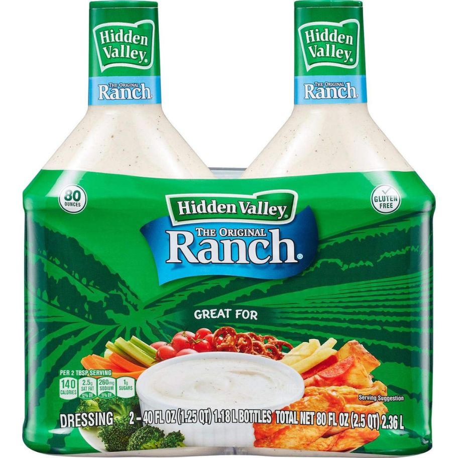 Hidden valley ranch dressing 2 pack stock image