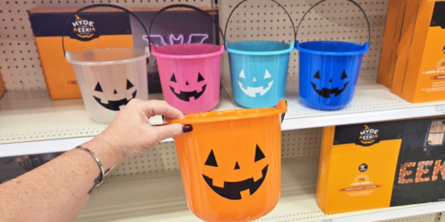 Target Halloween Pumpkin Buckets from $1 (Fun Glow-in-the-Dark and Light Up Options!)