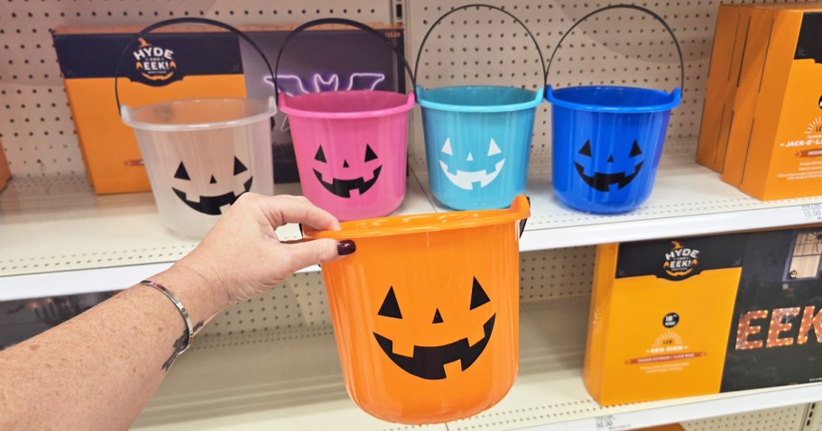 Target Halloween Pumpkin Buckets from $1 (Fun Glow-in-the-Dark and Light Up Options!)