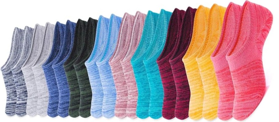 colorful pairs of no show socks