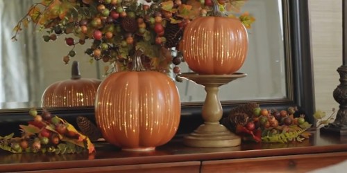 Illuminated Glass Pumpkins 2-Piece Set from $43.48 Shipped (Reg. $60)